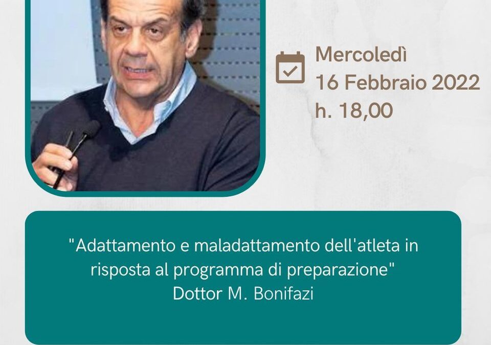webinar Adattamento e maladattamento dell'atleta in risposta al programma di preparazione Marco Bonifazi